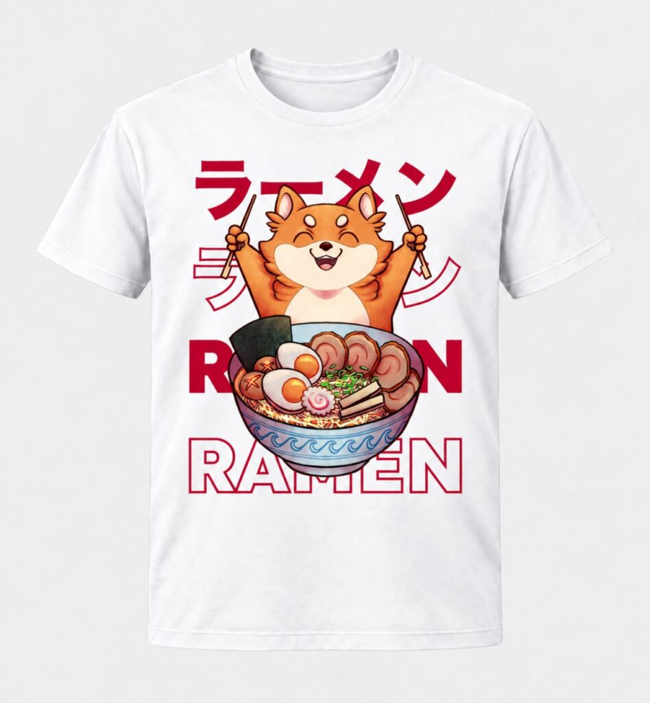 Shiba con Ramen (blanca)