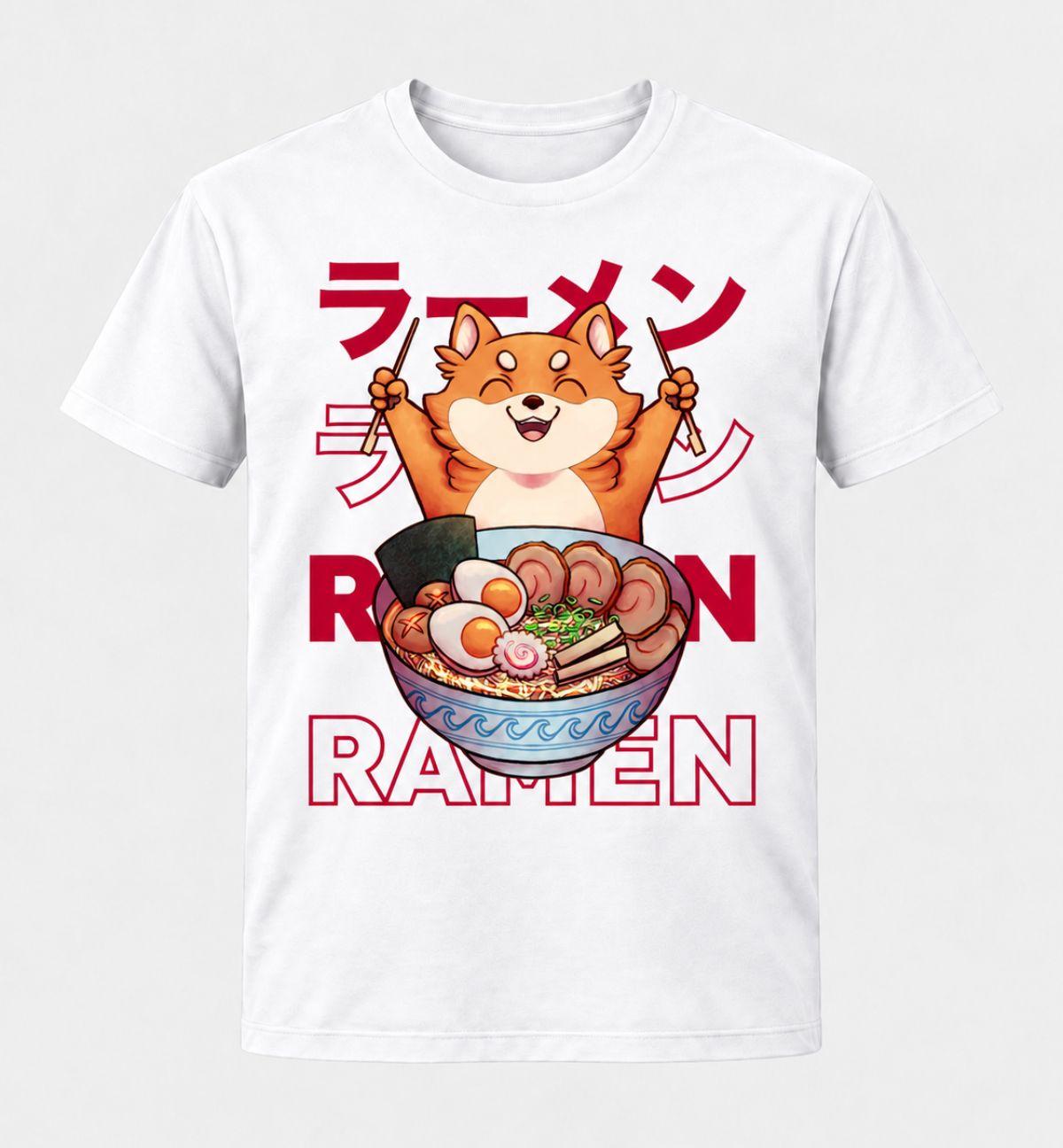 Shiba con Ramen (blanca)