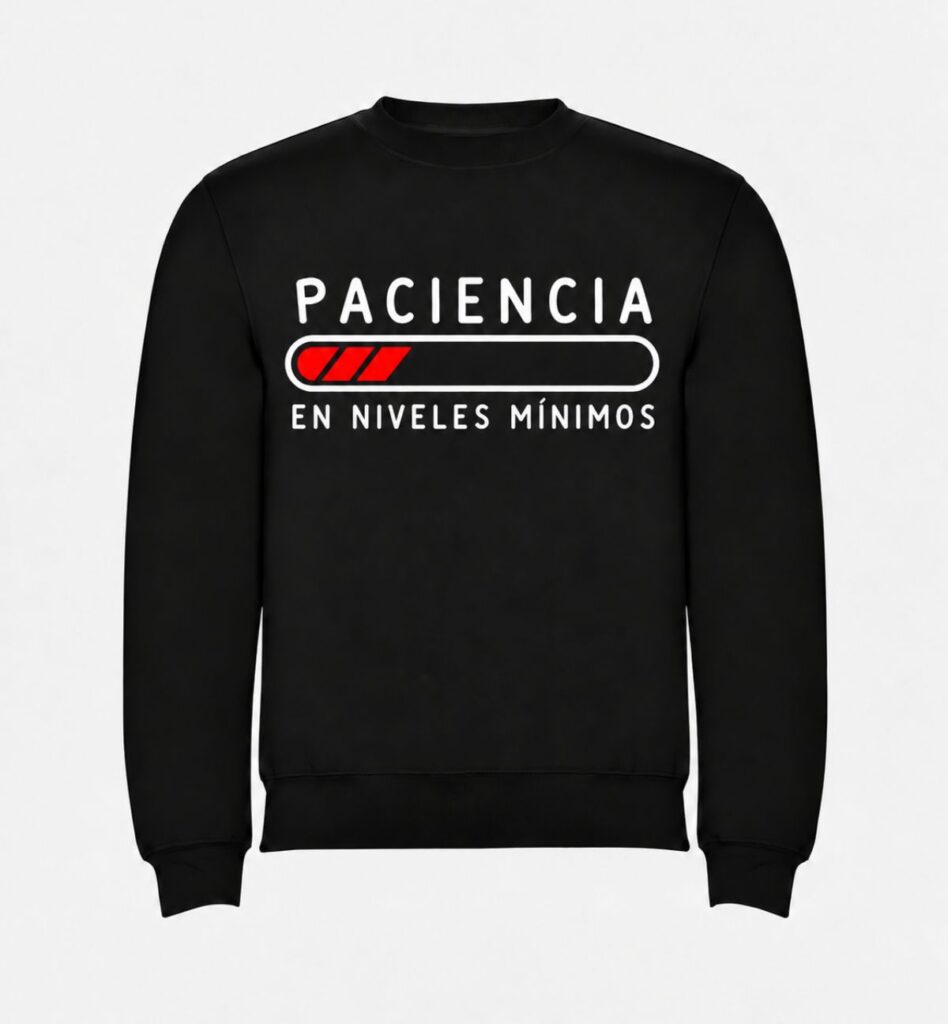 Paciencia en mínimos (Sudadera s/c)